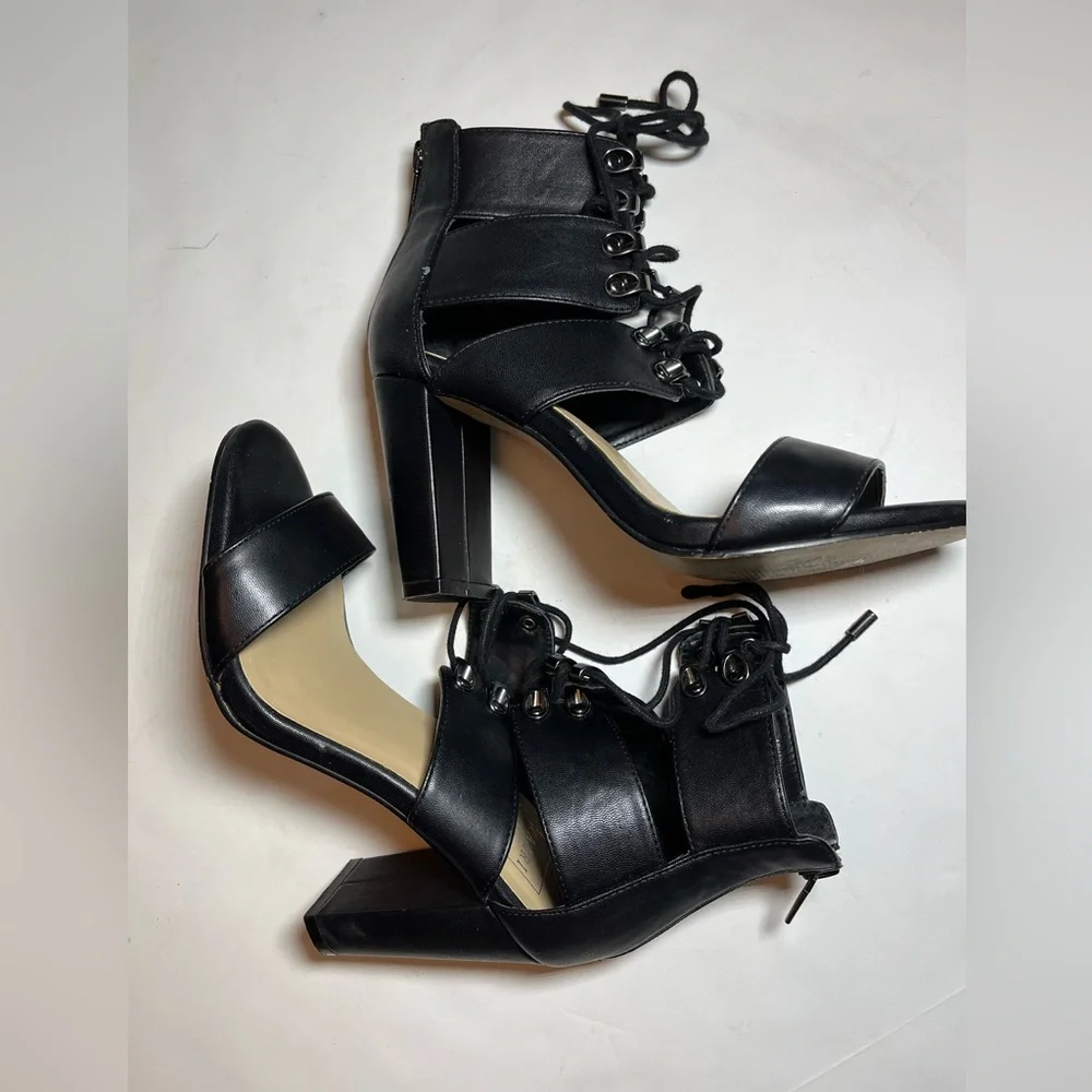 Kari Blue Arianna Lace Up Open Toe Wedge SZ 7.5 - Picture 4 of 12